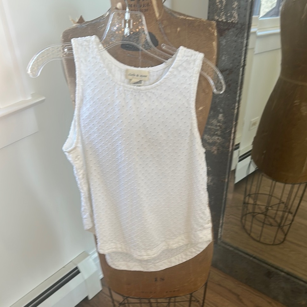 Cloth & Stone White Sleeveless Tank Top
